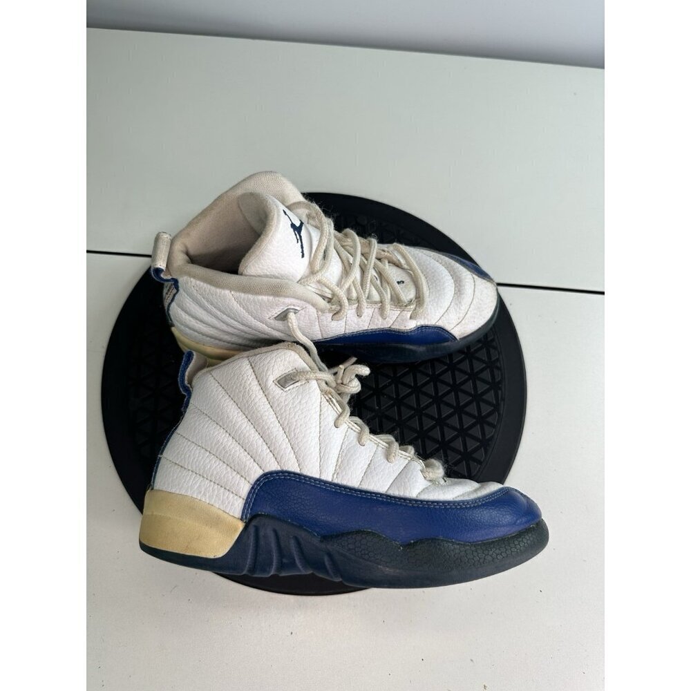 Nike Boys Air Jordan 12 151186-113 White Basketball Shoes Sneakers Size 1Y